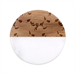 Flowers Hydrangeas Classic Marble Wood Coaster (Round) 