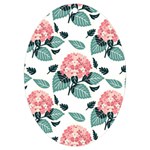 Flowers Hydrangeas UV Print Acrylic Ornament Oval