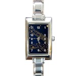 Starsstar Glitter Rectangle Italian Charm Watch