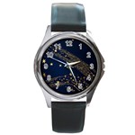 Starsstar Glitter Round Metal Watch