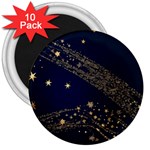 Starsstar Glitter 3  Magnets (10 pack) 