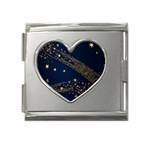 Starsstar Glitter Mega Link Heart Italian Charm (18mm)