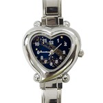 Starsstar Glitter Heart Italian Charm Watch