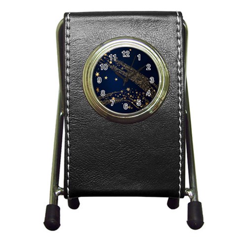 Starsstar Glitter Pen Holder Desk Clock from ArtsNow.com Front