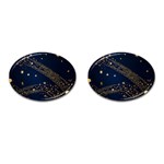 Starsstar Glitter Cufflinks (Oval)