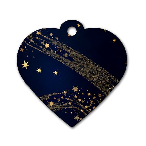 Starsstar Glitter Dog Tag Heart (One Side) from ArtsNow.com Front