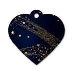 Starsstar Glitter Dog Tag Heart (One Side)