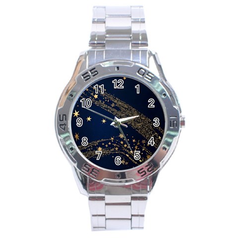 Starsstar Glitter Stainless Steel Analogue Watch from ArtsNow.com Front