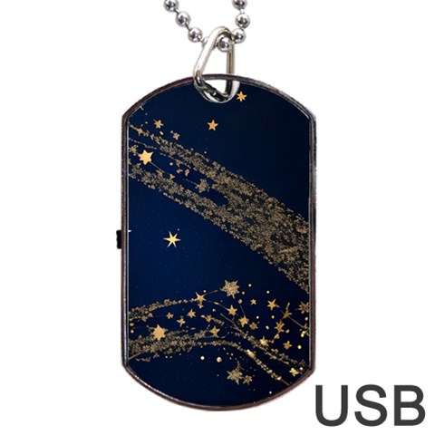 Starsstar Glitter Dog Tag USB Flash (Two Sides) from ArtsNow.com Front