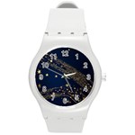 Starsstar Glitter Round Plastic Sport Watch (M)