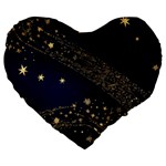 Starsstar Glitter Large 19  Premium Heart Shape Cushions