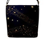 Starsstar Glitter Flap Closure Messenger Bag (L)