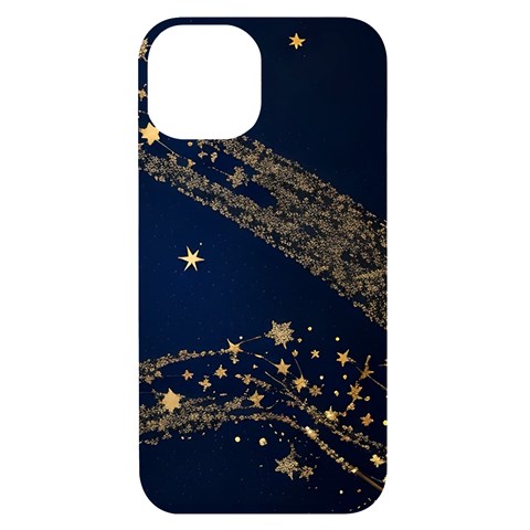 Starsstar Glitter iPhone 14 Black UV Print Case from ArtsNow.com Front