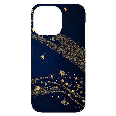 Starsstar Glitter iPhone 14 Pro Max Black UV Print Case from ArtsNow.com Front