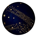 Starsstar Glitter Round Glass Fridge Magnet (4 pack)