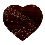 Starsstar Glitter Heart Wood Jewelry Box