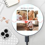 Personalized Love Line Name Photo Wireless Fast Charger Wireless Fast Charger(White)