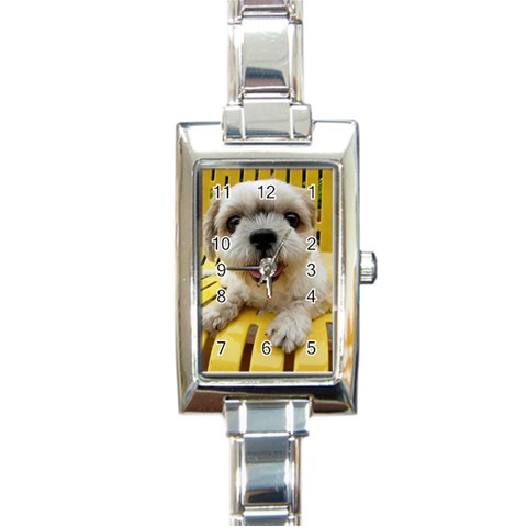 yan june Rectangular Italian Charm Watch from ArtsNow.com Front