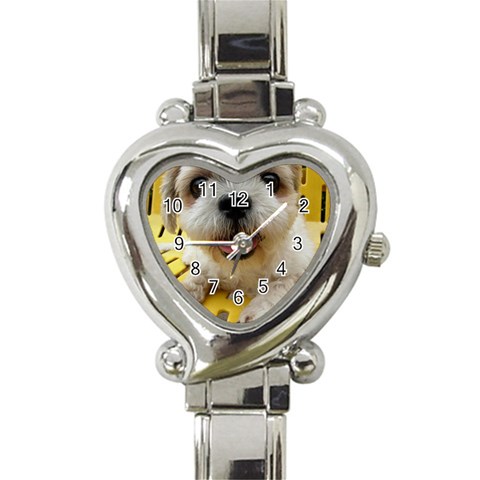 yan june Heart Italian Charm Watch from ArtsNow.com Front