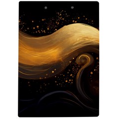 Abstract Gold Wave Background A4 Acrylic Clipboard from ArtsNow.com Back