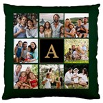 Personalized Initial 8 Photo Large Cushion Case Large Cushion Case (One Side)