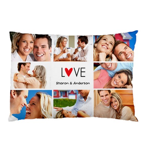 Personalized Love Photo Any Text Pillow Case Pillow Case from ArtsNow.com 26.62 x18.9  Pillow Case