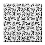 Erotic Pants Motif Black And White Graphic Pattern Black Backgrond Tile Coaster