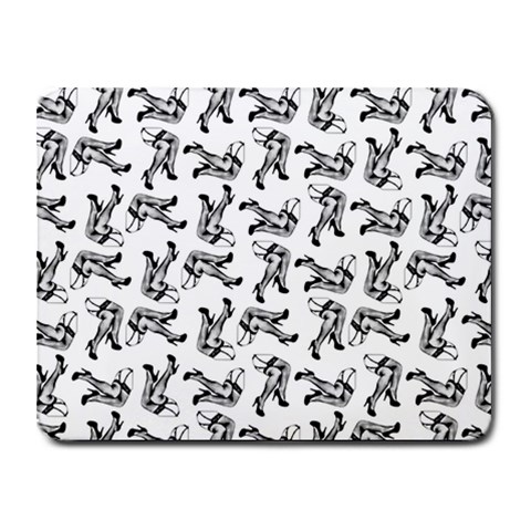 Erotic Pants Motif Black And White Graphic Pattern Black Backgrond Small Mousepad from ArtsNow.com Front