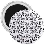 Erotic Pants Motif Black And White Graphic Pattern Black Backgrond 3  Magnets