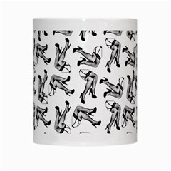 Erotic Pants Motif Black And White Graphic Pattern Black Backgrond White Mug from ArtsNow.com Center