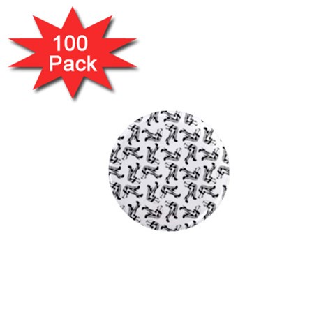 Erotic Pants Motif Black And White Graphic Pattern Black Backgrond 1  Mini Magnets (100 pack)  from ArtsNow.com Front