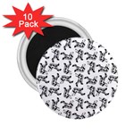 Erotic Pants Motif Black And White Graphic Pattern Black Backgrond 2.25  Magnets (10 pack) 