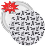 Erotic Pants Motif Black And White Graphic Pattern Black Backgrond 3  Buttons (10 pack) 