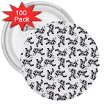 Erotic Pants Motif Black And White Graphic Pattern Black Backgrond 3  Buttons (100 pack) 