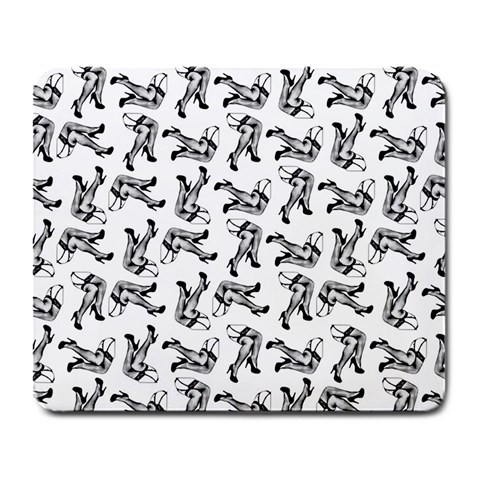 Erotic Pants Motif Black And White Graphic Pattern Black Backgrond Large Mousepad from ArtsNow.com Front