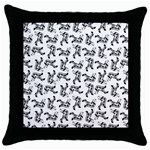 Erotic Pants Motif Black And White Graphic Pattern Black Backgrond Throw Pillow Case (Black)