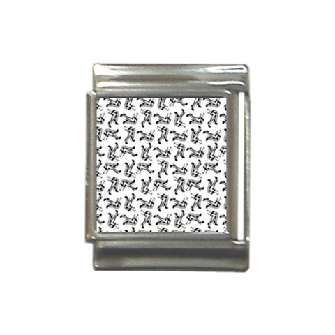 Erotic Pants Motif Black And White Graphic Pattern Black Backgrond Italian Charm (13mm) from ArtsNow.com Front