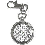 Erotic Pants Motif Black And White Graphic Pattern Black Backgrond Key Chain Watches