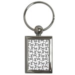 Erotic Pants Motif Black And White Graphic Pattern Black Backgrond Key Chain (Rectangle)