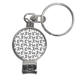 Erotic Pants Motif Black And White Graphic Pattern Black Backgrond Nail Clippers Key Chain