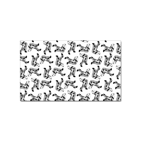 Erotic Pants Motif Black And White Graphic Pattern Black Backgrond Sticker (Rectangular) from ArtsNow.com Front