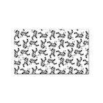 Erotic Pants Motif Black And White Graphic Pattern Black Backgrond Sticker (Rectangular)