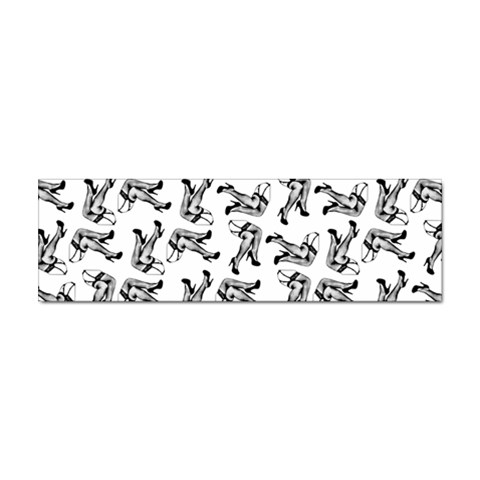 Erotic Pants Motif Black And White Graphic Pattern Black Backgrond Sticker (Bumper) from ArtsNow.com Front