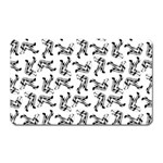 Erotic Pants Motif Black And White Graphic Pattern Black Backgrond Magnet (Rectangular)