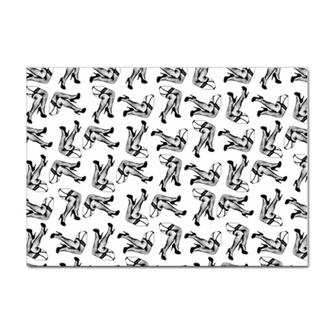 Erotic Pants Motif Black And White Graphic Pattern Black Backgrond Sticker A4 (100 pack) from ArtsNow.com Front