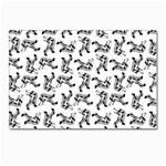 Erotic Pants Motif Black And White Graphic Pattern Black Backgrond Postcards 5  x 7  (Pkg of 10)