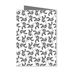 Erotic Pants Motif Black And White Graphic Pattern Black Backgrond Mini Greeting Cards (Pkg of 8)