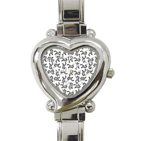 Erotic Pants Motif Black And White Graphic Pattern Black Backgrond Heart Italian Charm Watch from ArtsNow.com Front