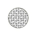 Erotic Pants Motif Black And White Graphic Pattern Black Backgrond Hat Clip Ball Marker