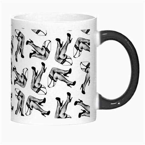 Erotic Pants Motif Black And White Graphic Pattern Black Backgrond Morph Mug from ArtsNow.com Right